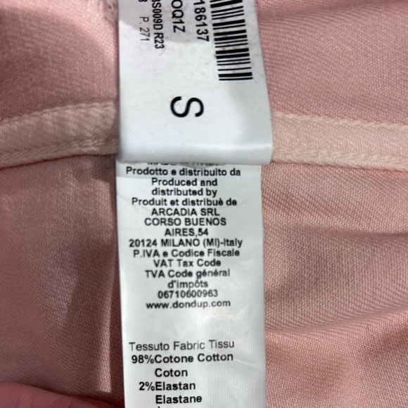 Dondup Italian Designer Light Pink Distressed Denim Jacket Size Small NWT Casual - Picture 9 of 10